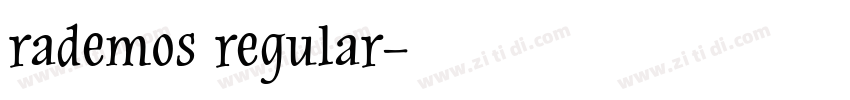 rademos regular字体转换